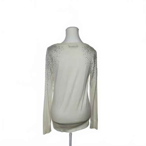 INC International Concepts Women's Long Sleeve Top Size S Ivory Studded Sweater - Picture 2 of 9